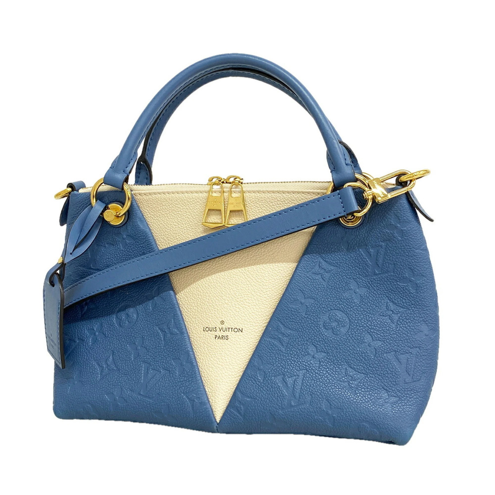 Louis Vuitton Monogram Empreinte V Tote BB Handbag M44419 Blue Jean 2-way bag...